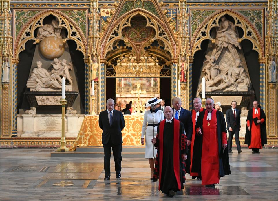 The trip included a visit to Westminster Abbey.