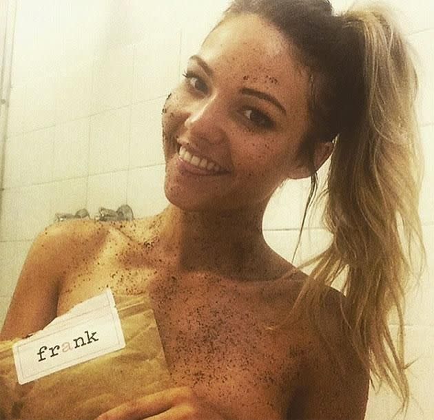 Sam Frost is a huge fan of the scrub. Photo: Instagram