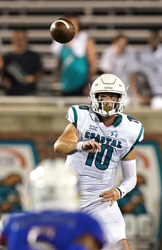 Coastal Carolina's Grayson McCall is completing an FBS-best 82.5% of his passes on 12.7 yards per attempt.