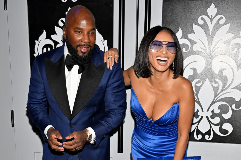 Jeezy and Jeannie Mai laughing