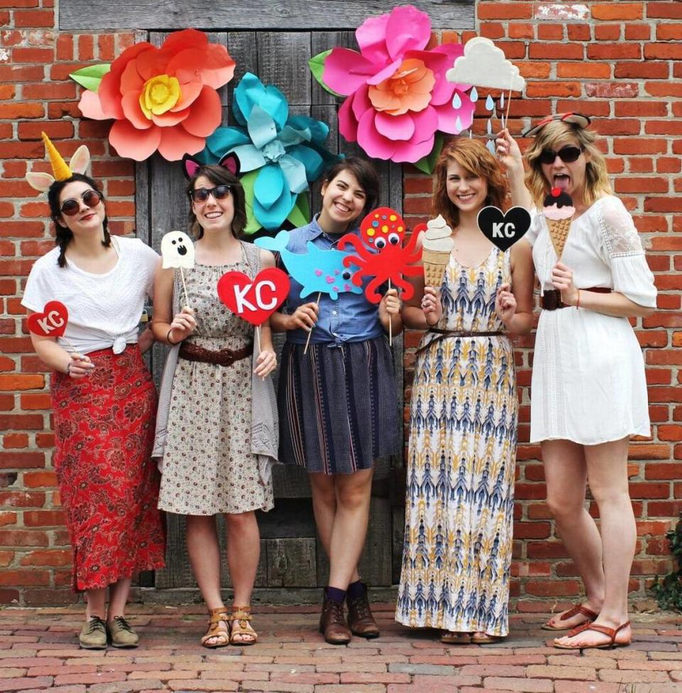 A photo booth at a 2017 Strawberry Swing market.