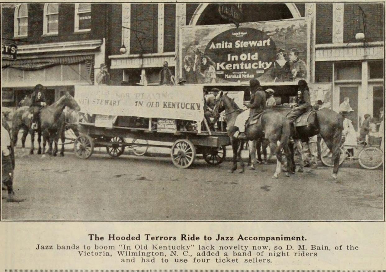 A picture taken in Wilmington from the April 3, 1920, issue of Moving Picture World. The picture is of a scene in front of the old Victoria Theater, which was at the northwest corner of Second and Market streets, next to where the Slice of Life Pizzeria is today.
