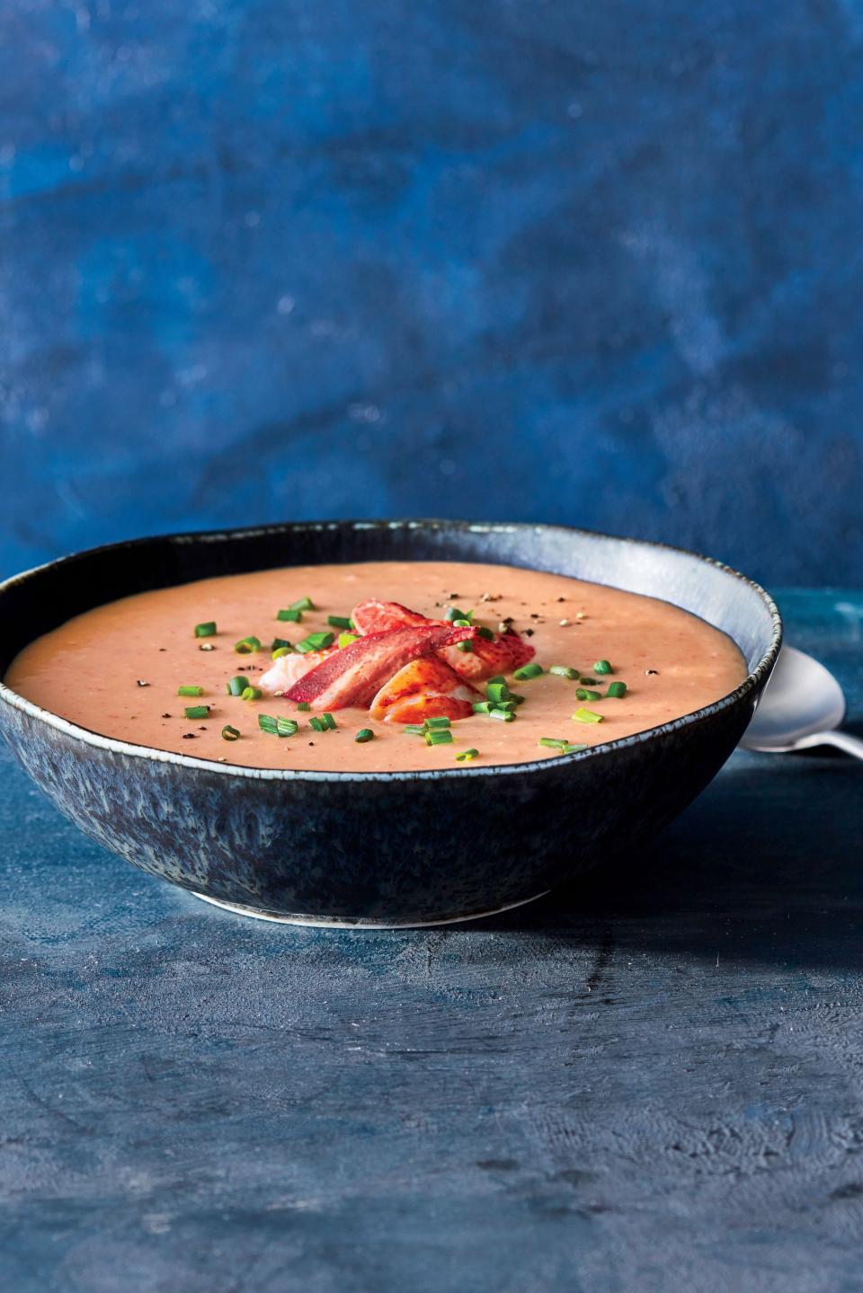 <p>Lobster bisque—basically decadence in the form of soup—turns extra indulgent with cooked rice blended in as a thickener. Take the time to brown the butter to give it added nutty dimension, then garnish with halved claws for a show-stopping starter. </p> <ul><li><strong>Recipe: <a href="https://www.coastalliving.com/recipe/brown-butter-lobster-biqsue" rel="nofollow noopener" target="_blank" data-ylk="slk:Brown-Butter Lobster Bisque;elm:context_link;itc:0;sec:content-canvas" class="link ">Brown-Butter Lobster Bisque</a></strong></li> </ul>