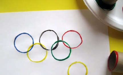 Painted Olympic Ring Invitations