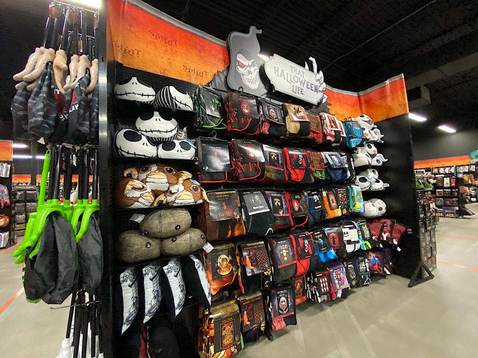 A lifestyle section of Spirit Halloween's flagship store.