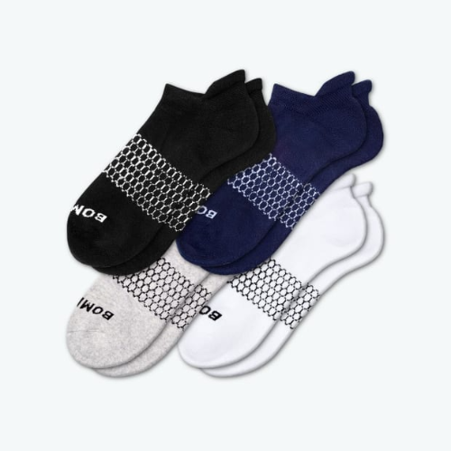 Bombas Mens Solids Ankle Socks 4-Pack