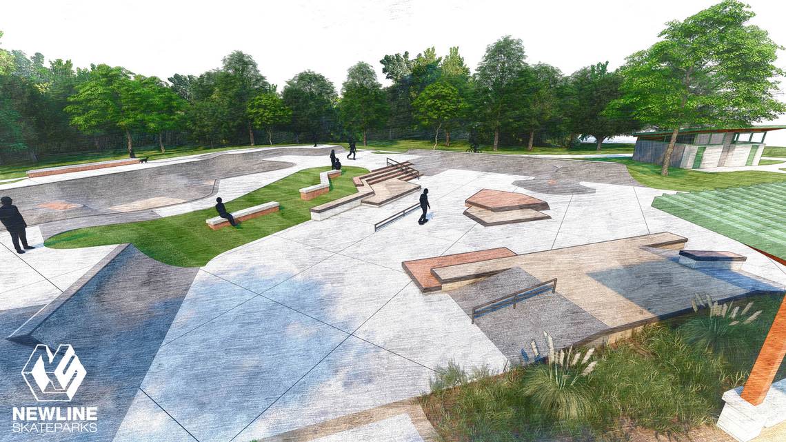 The spacious skatepark at 8801 Greenway Lane aims to provide a space for the entire family.