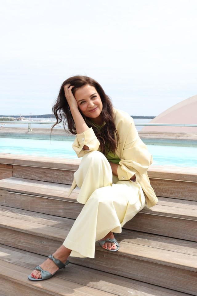 cannes, france may 18 katie holmes poses for a portrait session after kering talks women in motion at kering suite on may 18, 2023 in cannes, france photo by vittorio zunino celottogetty images for kering