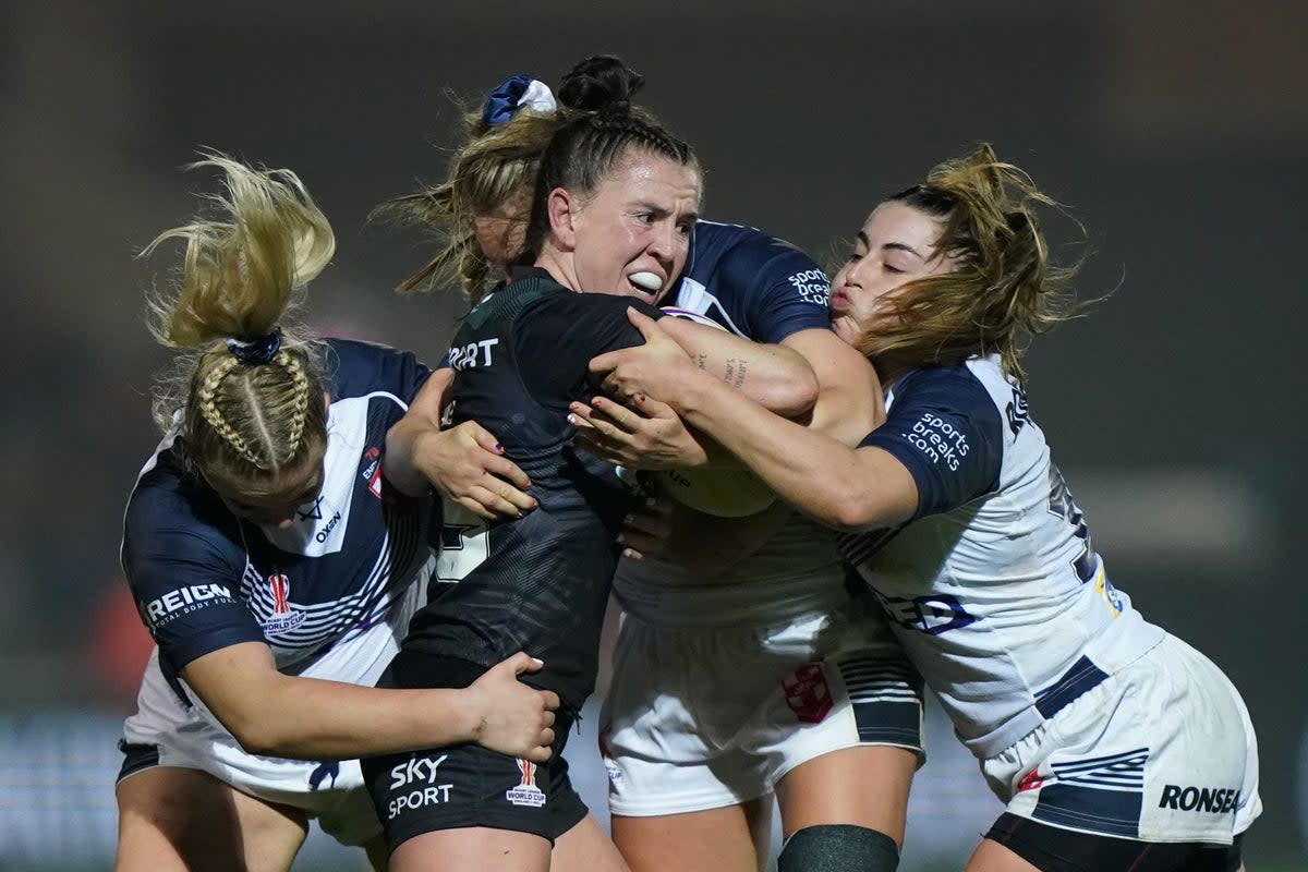 New Zealand’s Georgia Hale (centre) has signed for Leeds Rhinos (Tim Goode/PA) (PA Wire)