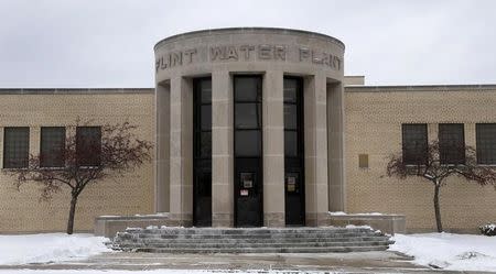 The front of the Flint Water Plant is seen in Flint, Michigan January 13, 2016. REUTERS/Rebecca Cook