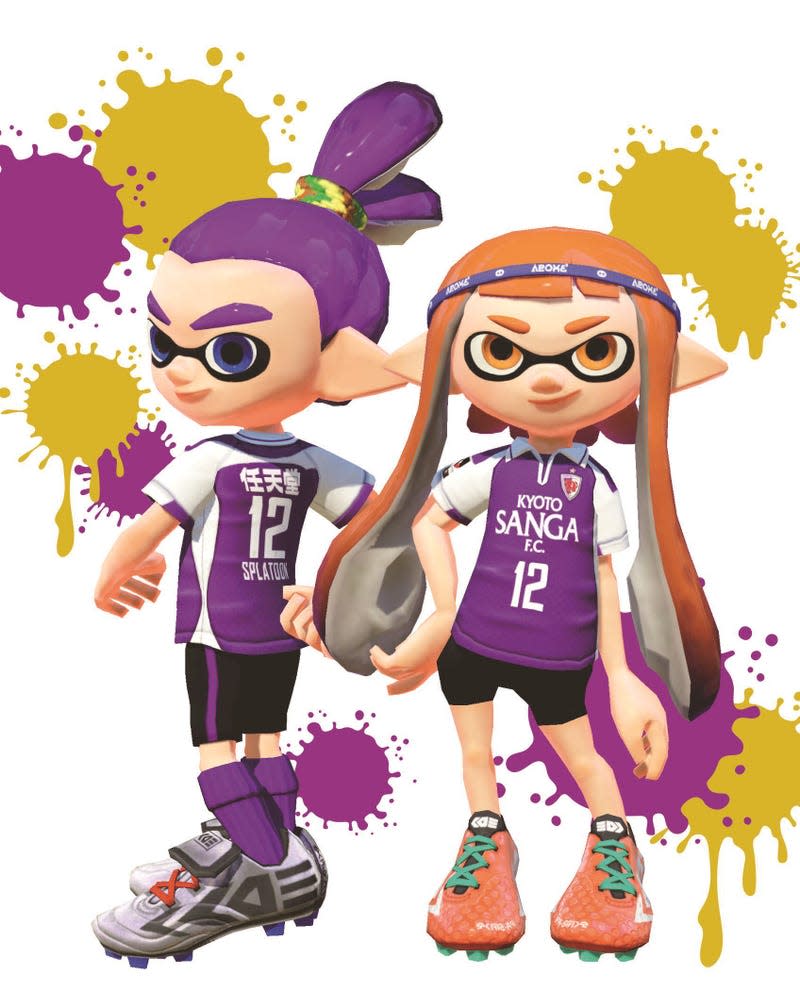 This image first appeared back in 2016, with the official Japanese Splatoon Twitter account urging fans to get out and support the team for the first weekend of J-League action (and also having to sadly tell fans that no, you can’t buy these shirts in the game)