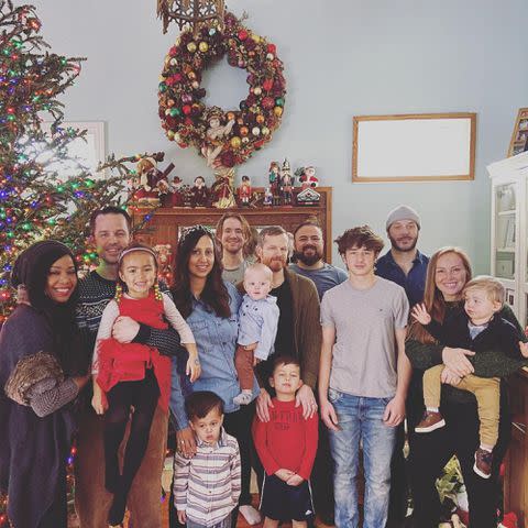 <p>Mina Starsiak Hawk Instagram</p> Mina Starsiak Hawk with her family on Christmas in 2019.