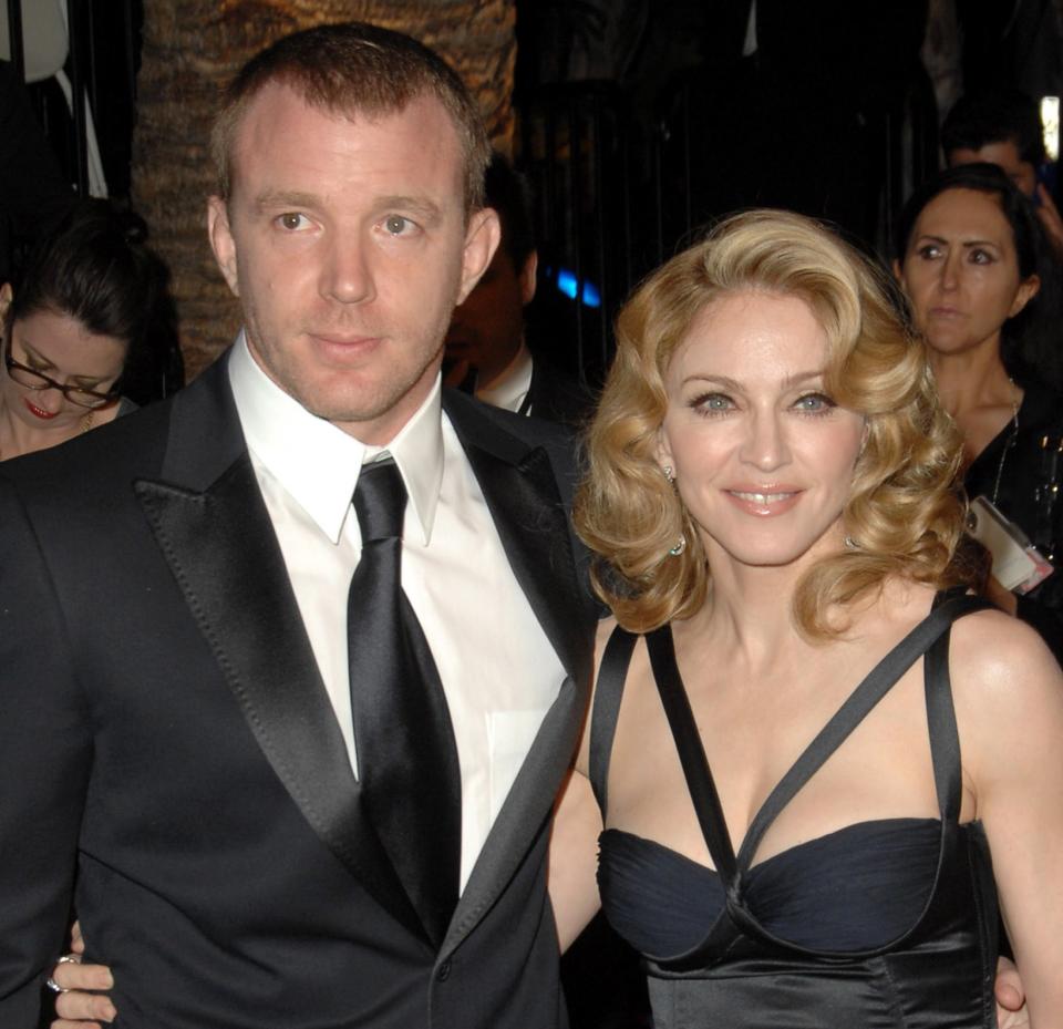 closeup of Madonna and Guy