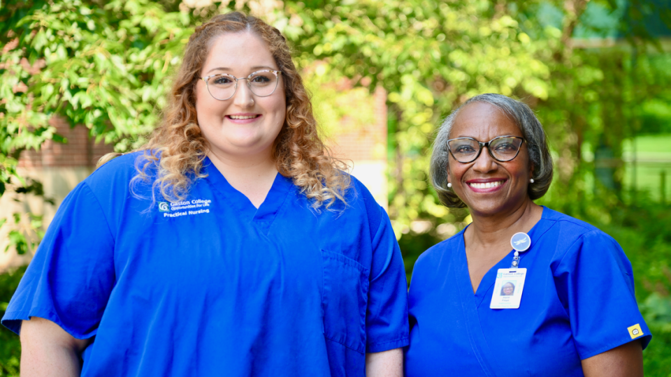 Joyce Floyd and Madeline Hare of Gaston College