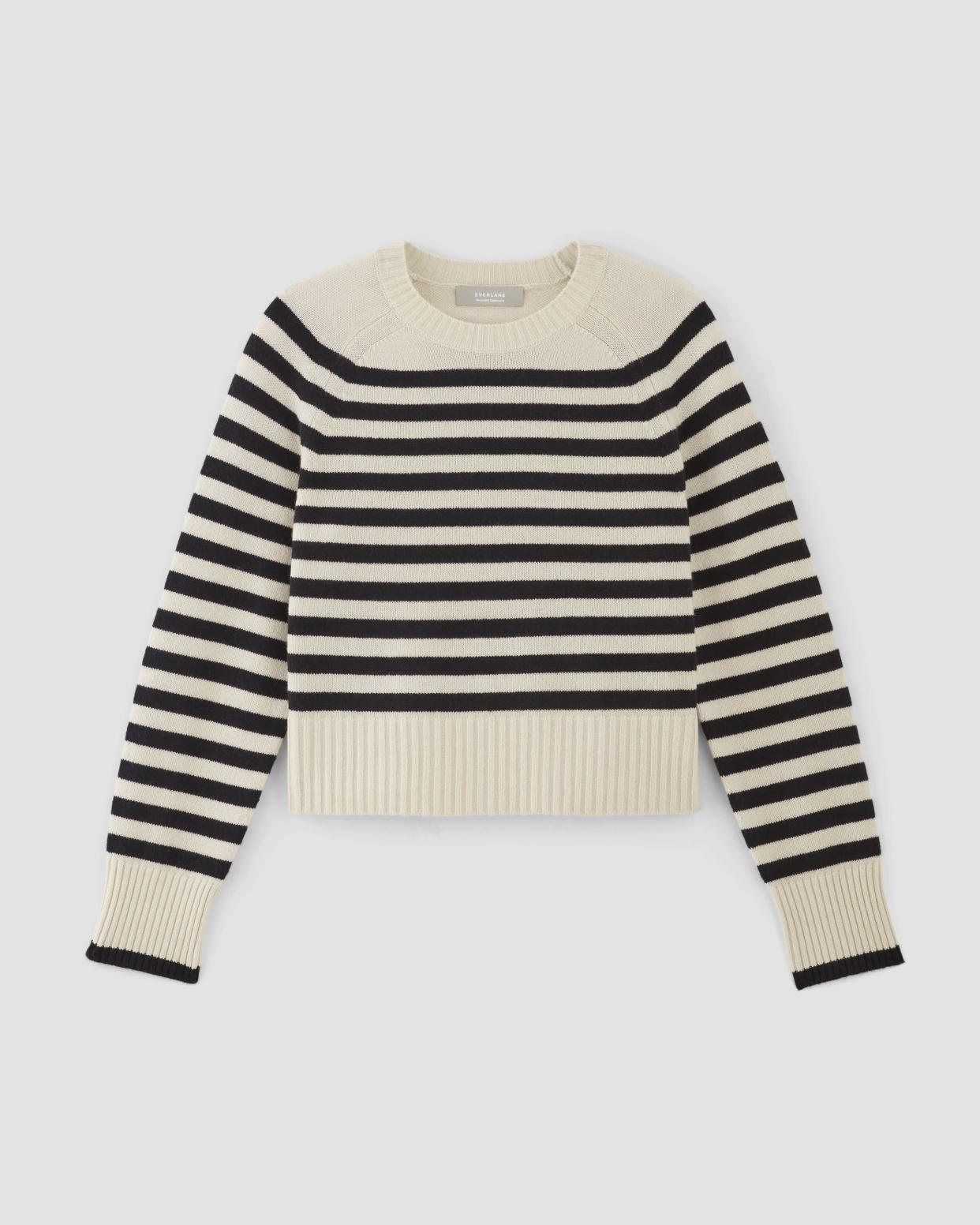 <p><a href="https://go.redirectingat.com?id=74968X1596630&url=https%3A%2F%2Fwww.everlane.com%2Fproducts%2Fwomens-cashmere-boxy-crew-sweater-bone-black&sref=https%3A%2F%2F" rel="nofollow noopener" target="_blank" data-ylk="slk:Shop Now;elm:context_link;itc:0;sec:content-canvas" class="link rapid-noclick-resp">Shop Now</a></p><p>The Cashmere Boxy Crew Sweater</p><p>everlane.com</p><p>$139.00</p>