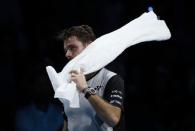 Britain Tennis - Barclays ATP World Tour Finals - O2 Arena, London - 14/11/16 Switzerland's Stanislas Wawrinka during his round robin match against Japan's Kei Nishikori Reuters / Stefan Wermuth Livepic