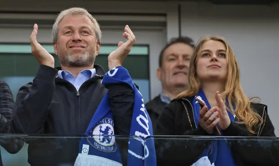 Roman Abramovich, alongside his daughter who has spoken out against the war.