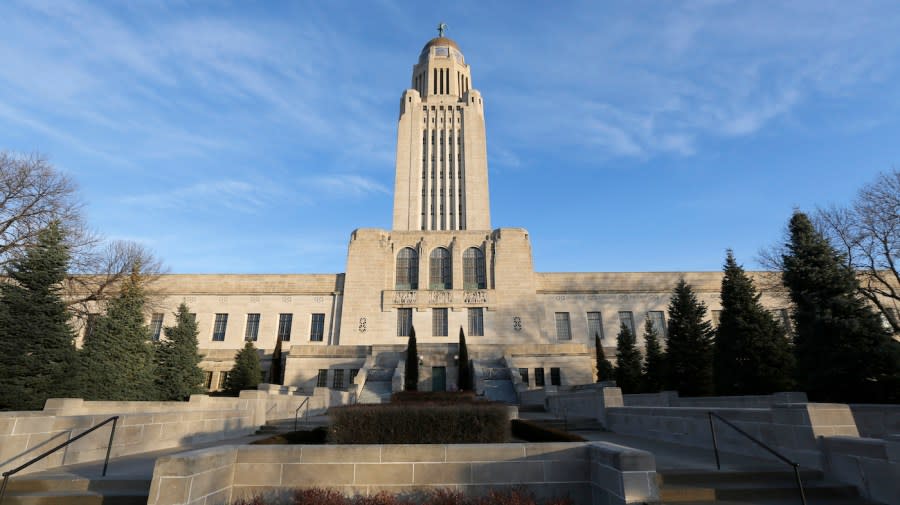 <em>In this Jan. 8, 2020, file photo the Nebraska State Capitol building is seen on the opening day of the Nebraska legislative session, in Lincoln, Neb. </em>(AP Photo/Nati Harnik, File)