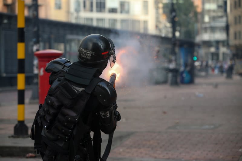 Protest against the government of Colombia's President Ivan Duque, in Bogota