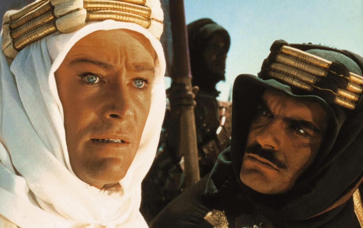 Peter O’Toole as TE Lawrence and Omar Sharif as Sherif Ali ibn el Kharish in Lawrence of Arabia - Allstar/Alamy