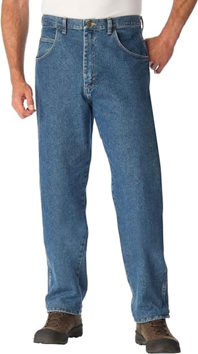 Wrangler Men's Big & Tall Rugged Wear Relaxed Fit Jean, Antique Indigo