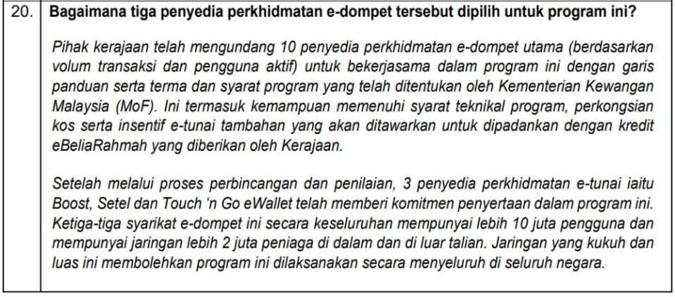 Table courtesy of MOF eBeliaProgramme FAQ via SoyaCincau