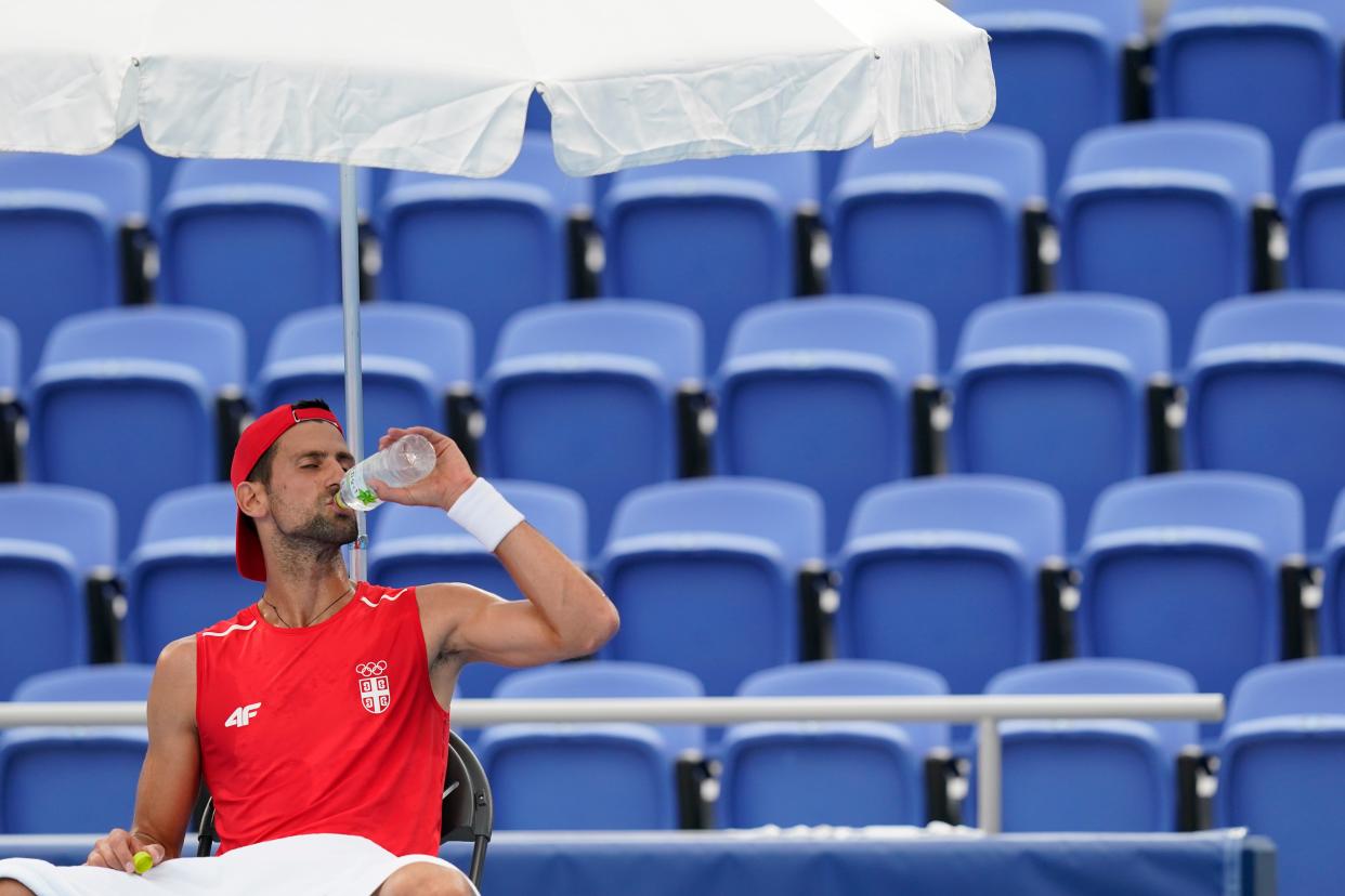 Novak Djokovic found the hot conditions difficult in Tokyo (Patrick Semansky/AP) (AP)