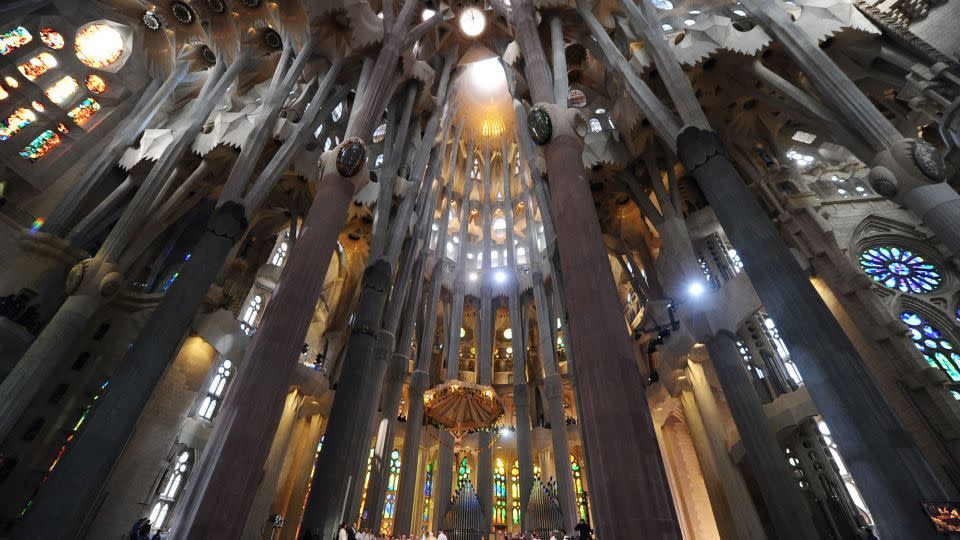 A scene of the interior of the Sagrada Familia during a mass to consecrate the cathedral in November 2010 - Christophe Simon/AFP/Getty Images