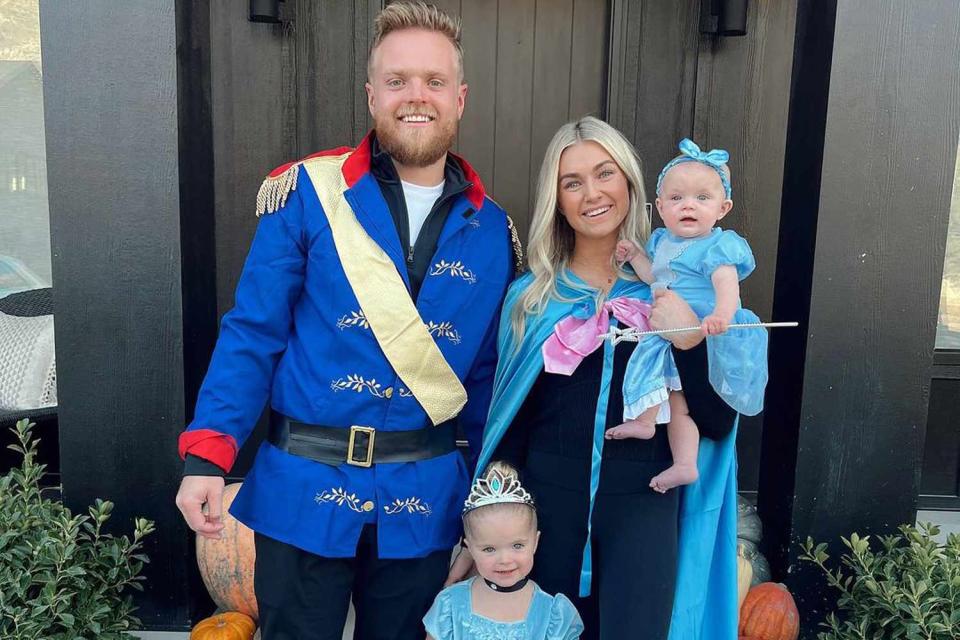 <p>Lindsay Arnold/Instagram</p> Lindsay Arnold celebrates her first Halloween as a mom of two