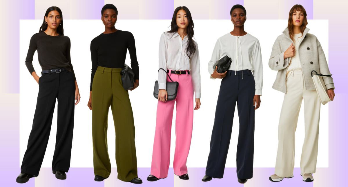 M&S's sell-out wide leg trousers are back in stock: 'These are a dream'