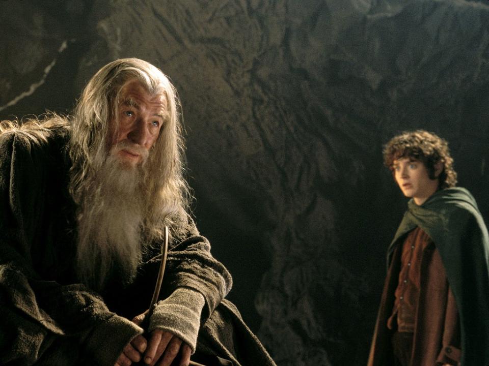 Ian McKellen and Elijah Wood in &#x002018;The Fellowship of the Ring&#39; (Pierre Vinet/New Line/Saul Zaent)