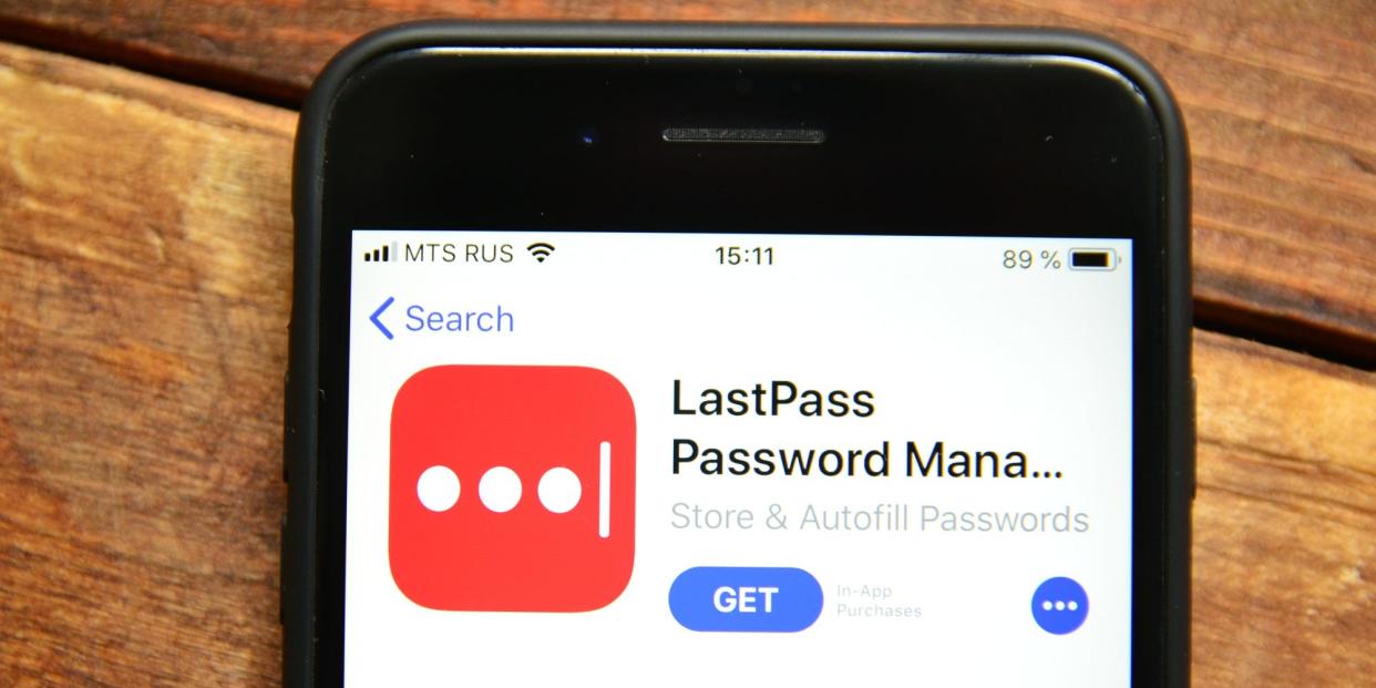 LastPass encrypted password management mobile app