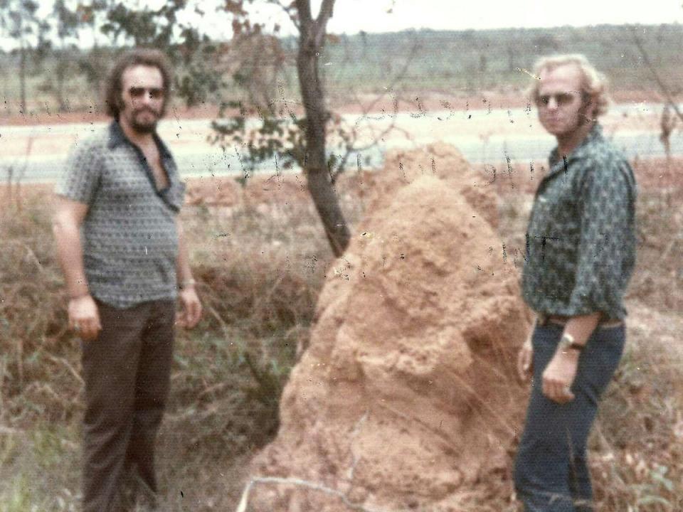 Relatives claim this photo shows Clarence Anglin (left) and John Anglin alive and well at a farm in Brazil in 197 (History Channel)