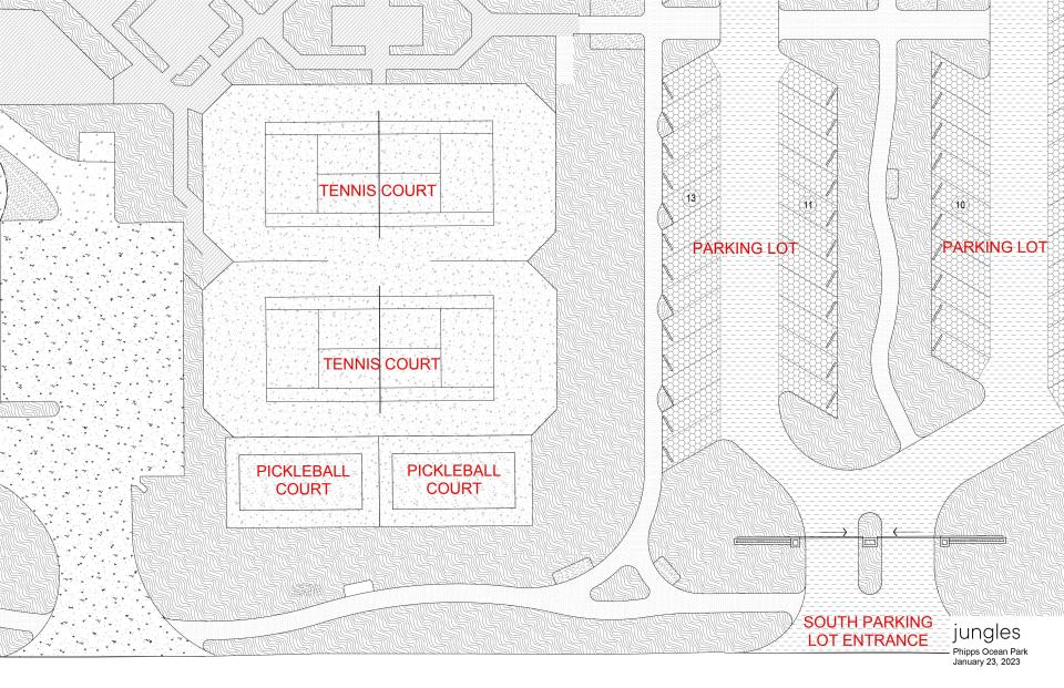 At its Feb. 14 meeting, the Town Council agreed to a site plan that will include two new pickleball courts at Phipps Ocean Park.