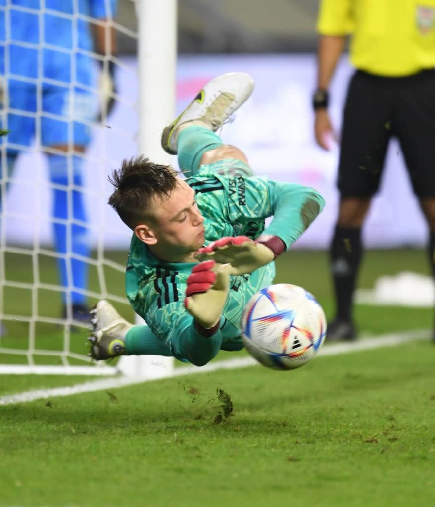 Karl Hein making a penalty save (Photo via Arsenal.com)