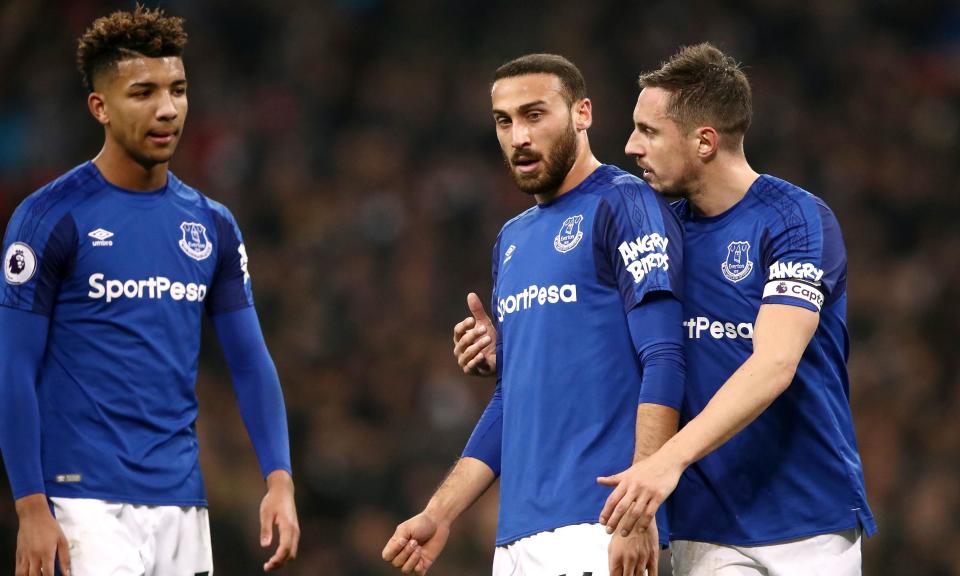 Even with £27 million forward Cenk Tosun (centre) debuting, Everton did not have a shot on target in their 4-0 loss to Spurs.