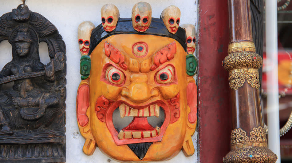 Masks symbolizing demons and deities are an integral part of Tibetan Buddhism. Leh also has Hindus, Muslims and Christians.