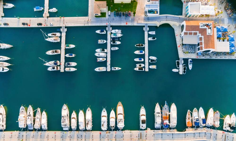 Aerial view of Limassol Marina, Cyprus