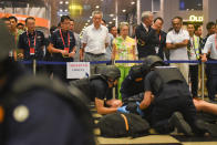 <p>SCDF participating in the counter terrorism exercise Northstar at Changi Airport Terminal 3 on 17 October, 2017. </p>