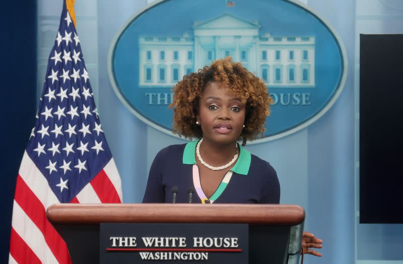 White House Press Secretary Karine Jean-Pierre holds a briefing at the White House