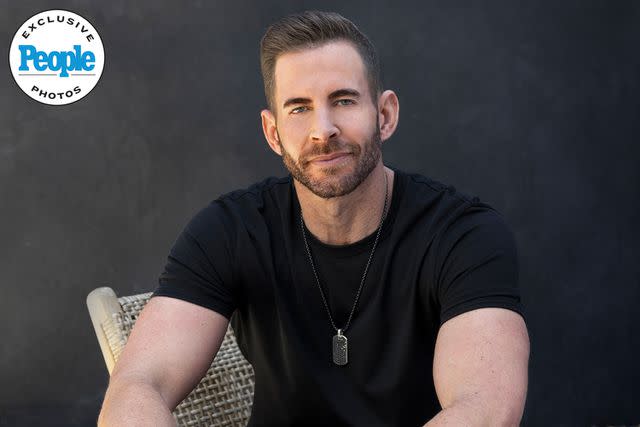 <p>Heidi Gutman-Guillaume</p> Tarek El Moussa poses exclusively for PEOPLE.