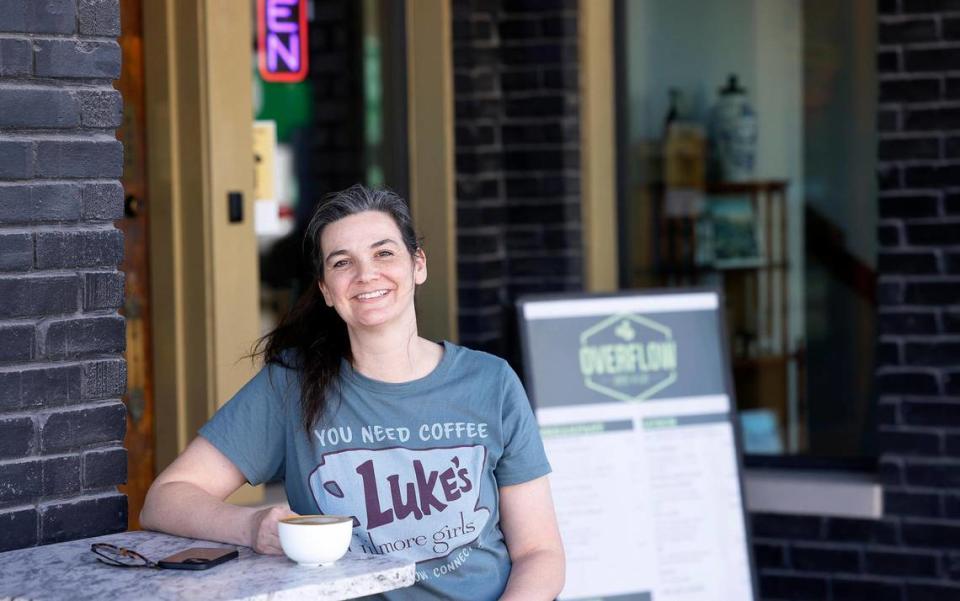 Stacey Hunt of Overflow Coffee Co. in downtown Hillsboro on Thursday, February 22, 2024.