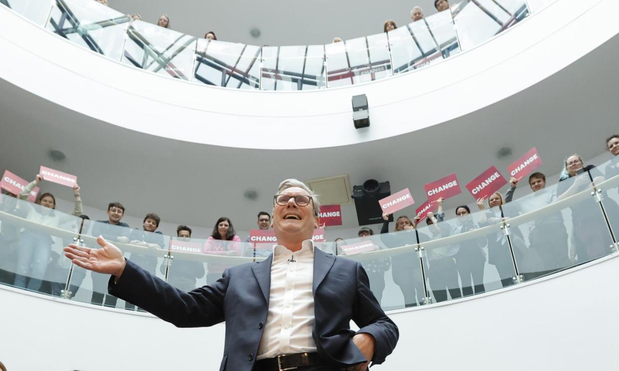 <span>Keir Starmer at the launch of Scottish Labour’s general election campaign in Glasgow on Friday.</span><span>Photograph: Murdo MacLeod/The Guardian</span>