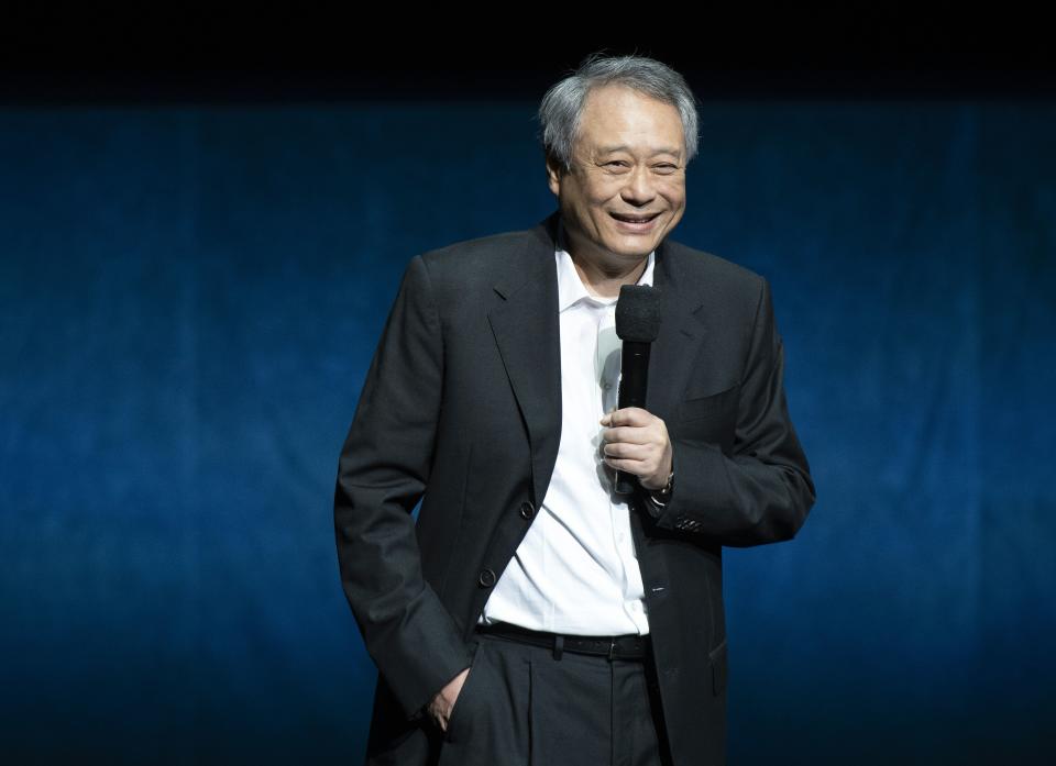 Ang Lee appears on stage during the CinemaCon Paramount Pictures Exclusive Presentation on April 4, 2019. (Credit: Valerie Macon/AFP/Getty Images)