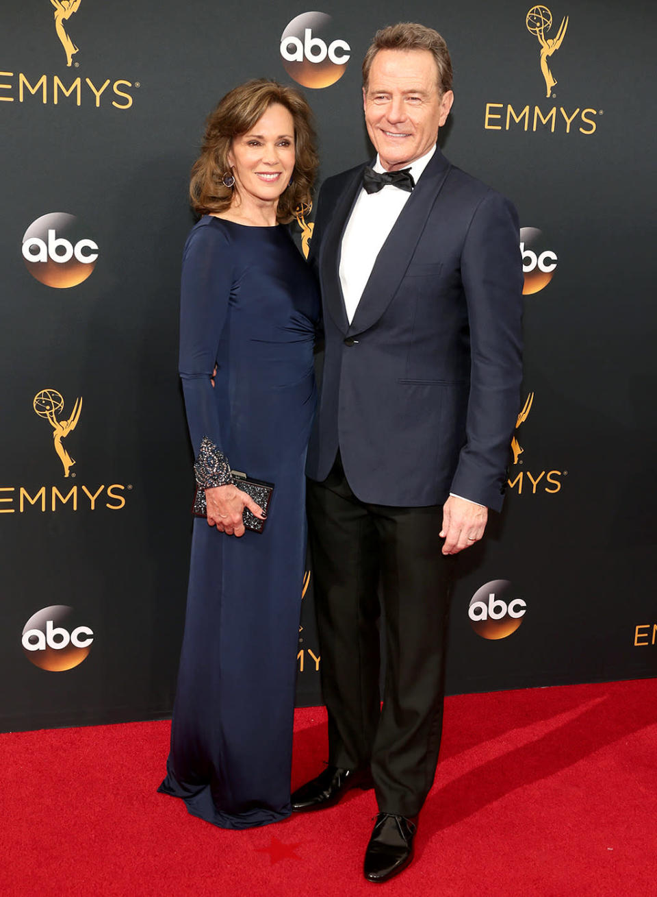 <p>Bryan Cranston and Robin Dearden arrive at the 68th Emmy Awards at the Microsoft Theater on September 18, 2016 in Los Angeles, Calif. (Photo by Getty Images) </p>
