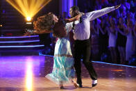 Karina Smirnoff and Jacoby Jones perform on "Dancing With the Stars."