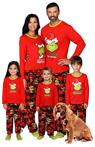 Prestigez Womens, Matching Family Pajama Sets, Red, Medium