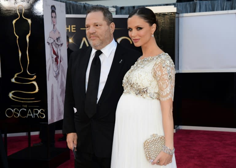 Weinstein and his estranged wife, designer Georgina Chapman, arrive at the Oscars at Hollywood & Highland Center for the 85th Annual Academy Awards