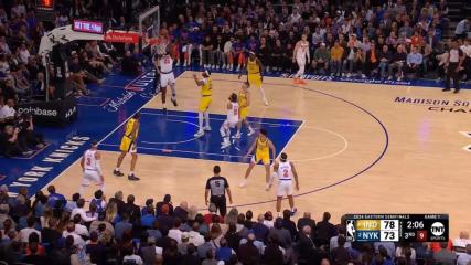 Mitchell Robinson flies in for the alley-oop slam