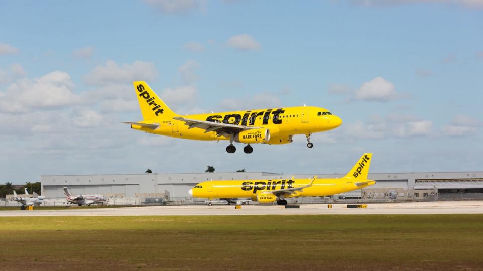 Spirit Airlines aircraft.